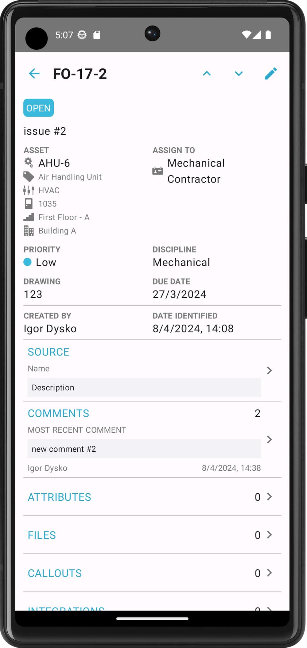 Issue tracking